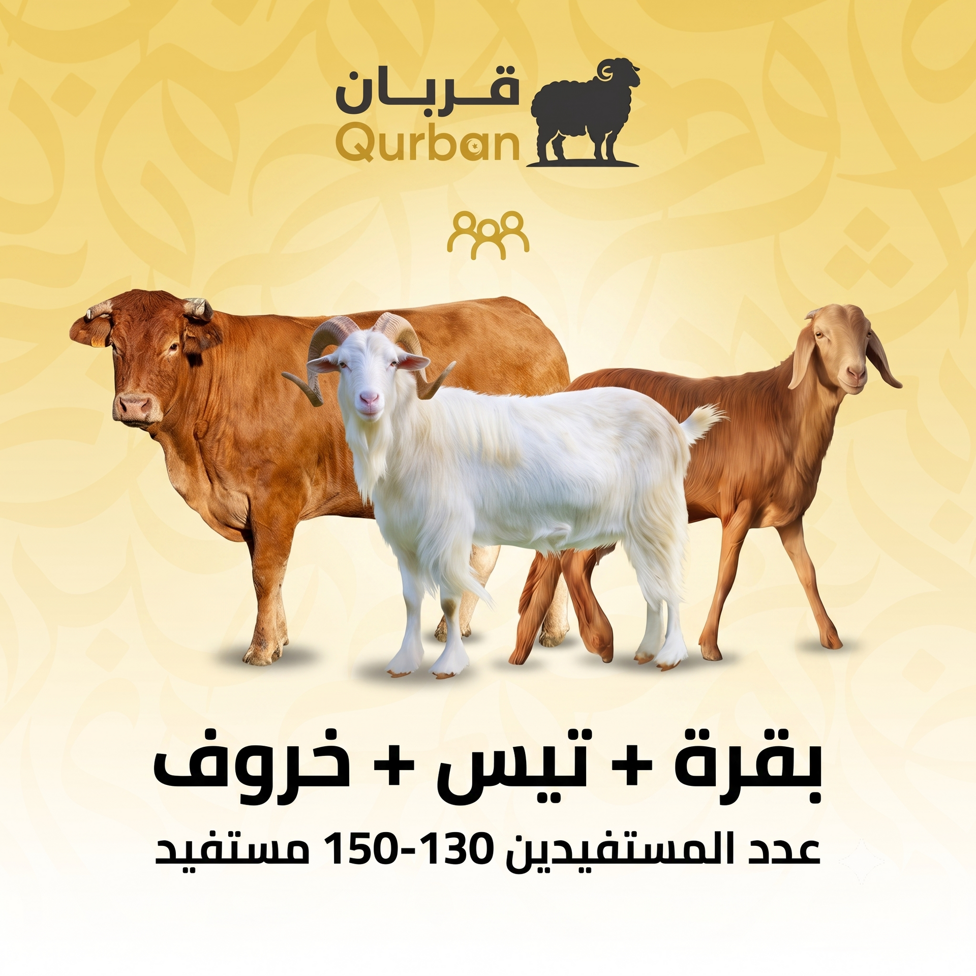 عرض الطلب المتكامل (بقرة + تيس + خروف)